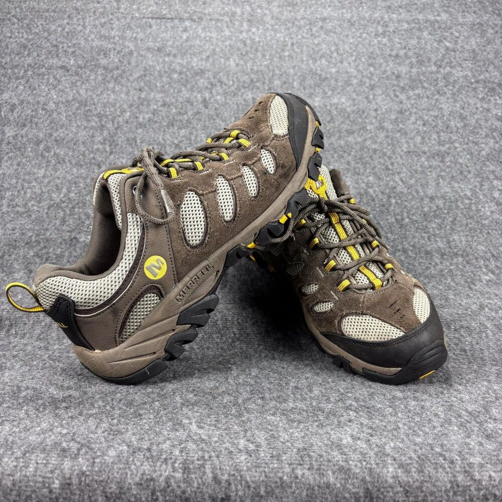 Merrell Boulderio Gold Hiking Trail Shoes Men’s Size 9 Brown Gray Outdoor